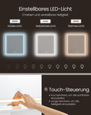 SEGENN Vicenza Makeup Tafel met LED Spiegel – Kaptafel 90 cm Breed voor Slaapkamer of Dressing