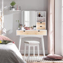 Segenn's Fancy Kaptafel - make up tafel - make up tafel met spiegel - kaptafel set - met krukje - Wit