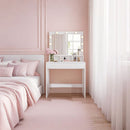 SEGENN Latina Kaptafel met Verlichte Spiegel-Makeup Meubel met LED-verlichting-Stijlvolle Kaptafel met Spiegel en LED-lampjes