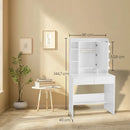 SEGENN Catania Makeup tafel met Spiegel en Dimbare LED-verlichting – Lichtkleur Aanpasbaar-Moderne Kaptafel met Touch-bediening en Instelbare LED-verlichting