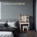 SEGENN Catania Makeup tafel met Spiegel en Dimbare LED-verlichting – Lichtkleur Aanpasbaar-Moderne Kaptafel met Touch-bediening en Instelbare LED-verlichting