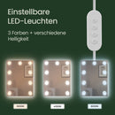 SEGENN Catania Makeup tafel met Spiegel en Dimbare LED-verlichting – Lichtkleur Aanpasbaar-Moderne Kaptafel met Touch-bediening en Instelbare LED-verlichting