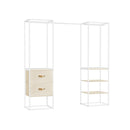 SEGENN Turin Minimalistisch Kledingrek met Opberglades – Multifunctioneel Kledingrek met Lades – Beige Tinten