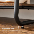 SEGENN Turin Kledingrek Industrieel Design – Zwart Staal & Vintage Hout-Vrijstaand Kledingrek Industriee-Vintage Kledingrek voor Slaapkamer of Hal