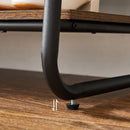 SEGENN Turin Kledingrek Industrieel Design – Zwart Staal & Vintage Hout-Vrijstaand Kledingrek Industriee-Vintage Kledingrek voor Slaapkamer of Hal