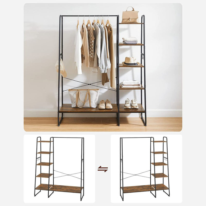 SEGENN Modena Kledingrek met 5 Lagen – Opbergrek voor Kleding en Schoenen-Multifunctioneel Opbergrek voor Slaapkamer of Hal
