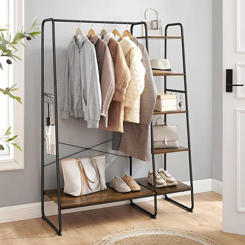 SEGENN Modena Kledingrek met 5 Lagen – Opbergrek voor Kleding en Schoenen-Multifunctioneel Opbergrek voor Slaapkamer of Hal