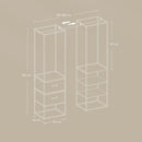 SEGENN Salerno Stijlvol & Functioneel Kledingrek met 2 Lades – Scandinavisch Design – Beige