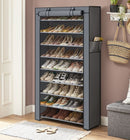 Segenn's Genoa Schoenenrek met Overtrek – 88 cm – Grijs – Stofhoes Schoenenkast met Opbergruimte