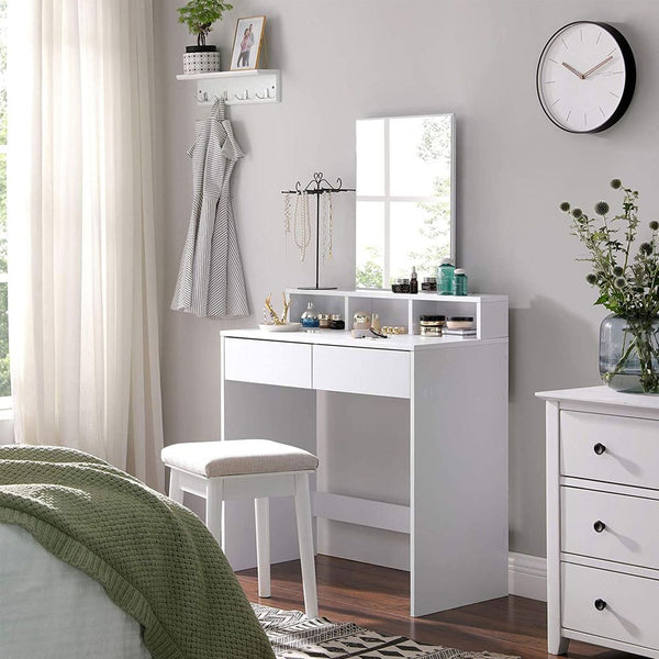 SEGENN Rome Kaptafel met Rechthoekige Spiegel-Makeup tafel Moderne Kaptafel met Strakke Rechthoekige Spiegel-Stijlvolle Makeup tafel met Minimalistische Spiegel