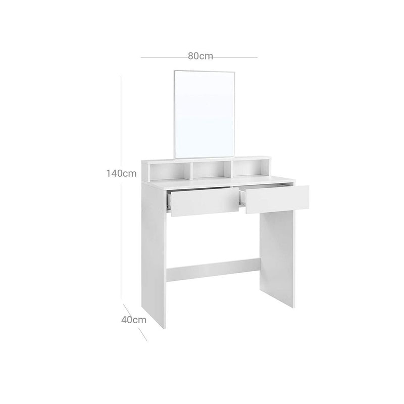 SEGENN Rome Kaptafel met Rechthoekige Spiegel-Makeup tafel Moderne Kaptafel met Strakke Rechthoekige Spiegel-Stijlvolle Makeup tafel met Minimalistische Spiegel