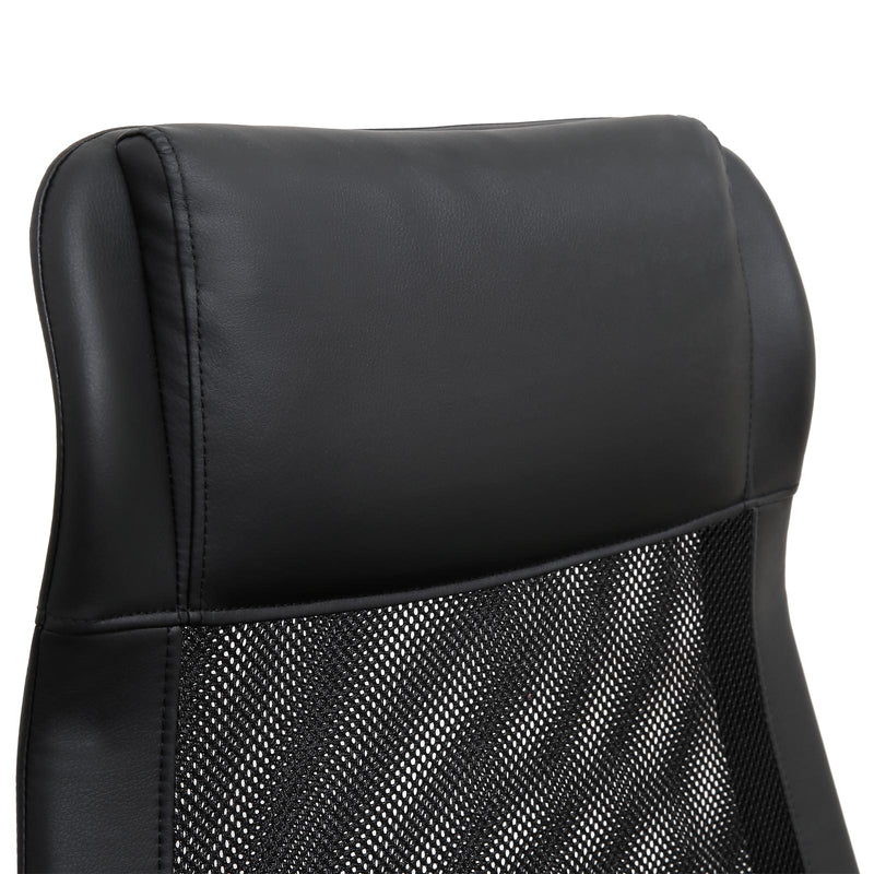Segenn's bureaustoel - bureaustoel met netbekleding - ergonomische computerstoel - ademende rugleuning - met hoofd- en lendensteun - in hoogte verstelbaar - belastbaar tot 140 kg - zwart