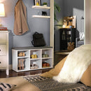 Segenn's Mode Schoenenbank - Schoenenrek - Schoenenkast - Met 6 vakken - 3 verstelbare planken - Wit