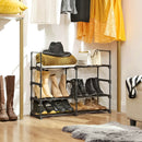 Segenn's Schoenenrek - Schoenenrek - Met 6 planken - Metalen Schoenenrek - zwart - 45 x 30 x 106 cm