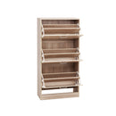 Segenn's Houten Schoenenkast - Schoenenrek – Schoenenkasten Voor 18 Paar Schoenen - 24 x 60 x 120 cm