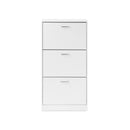 Segenn's Cabry Schoenenrek - Schoenenkast - Schoenen Kipper - met 3 Diepe Vakken - Wit