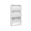 Segenn's Cabry Schoenenrek - Schoenenkast - Schoenen Kipper - met 3 Diepe Vakken - Wit