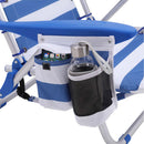 Strandstoel met Blauw-Witte Kussens – Comfortabele Buitenstoel voor Strand, Tuin en Terras