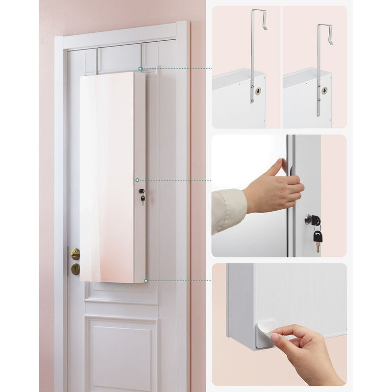 Segenn's Genoa Wandkast met Full-Length Spiegel – Ruime Opbergruimte-Spiegelwandkast – Functioneel en Elegant