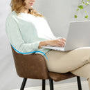 Segenn's Eetkamerstoel - Fauteuil - Gestoffeerde Stoel - met Armleuningen - PU hoes - Vintage - Belastbaar tot 110 kg - Bruin