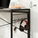 Segenn's Walker Bureau - Werktafel - Computerbureau - Met 8 Haken - greige-zwart