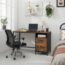 Segenn's Queenstown Bureau - met archiefkast - bureau met lades - industrieel bureau - vintage bruin-zwart