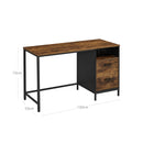 Segenn's Queenstown Bureau - met archiefkast - bureau met lades - industrieel bureau - vintage bruin-zwart