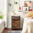 Segenn's ladeblok - ladeblok op wieltjes - Archiefkast met 2 lades - Bruin/Zwart - 39 x 46 x 64 cm