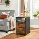 Segenn's ladeblok - ladeblok op wieltjes - Archiefkast met 2 lades - Bruin/Zwart - 39 x 46 x 64 cm