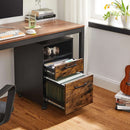 Segenn's ladeblok - ladeblok op wieltjes - Archiefkast met 2 lades - Bruin/Zwart - 39 x 46 x 64 cm