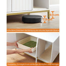 Segenn kattenhuis - kattenbak of Kattentoilet - met krabmat - hoge poten - voor katten - bijzettafel - wit-goudkleurig - 80 x 50 x 55 cm