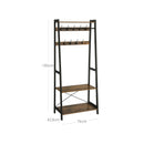 Segenn's Italy Kapstok - Schoenenrek - Multifunctioneel - Industrieel - Bruin-Zwart - 76 x 180 x 42.8 cm