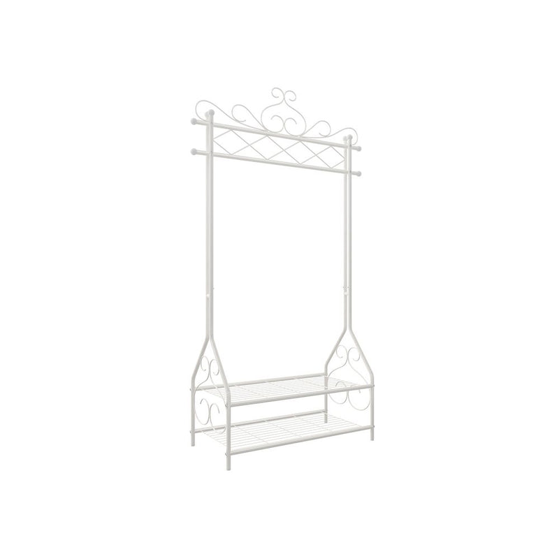 SEGENN Genoa Kledingrek met Schoenenrek – Vintage Look, Ideaal voor Hal of Slaapkamer-2-in-1 Vintage Kleding- en Schoenenrek – Stevig & Stijlvol