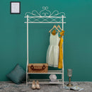 SEGENN Genoa Kledingrek met Schoenenrek – Vintage Look, Ideaal voor Hal of Slaapkamer-2-in-1 Vintage Kleding- en Schoenenrek – Stevig & Stijlvol