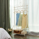 SEGENN Genoa Kledingrek met Schoenenrek – Vintage Look, Ideaal voor Hal of Slaapkamer-2-in-1 Vintage Kleding- en Schoenenrek – Stevig & Stijlvol