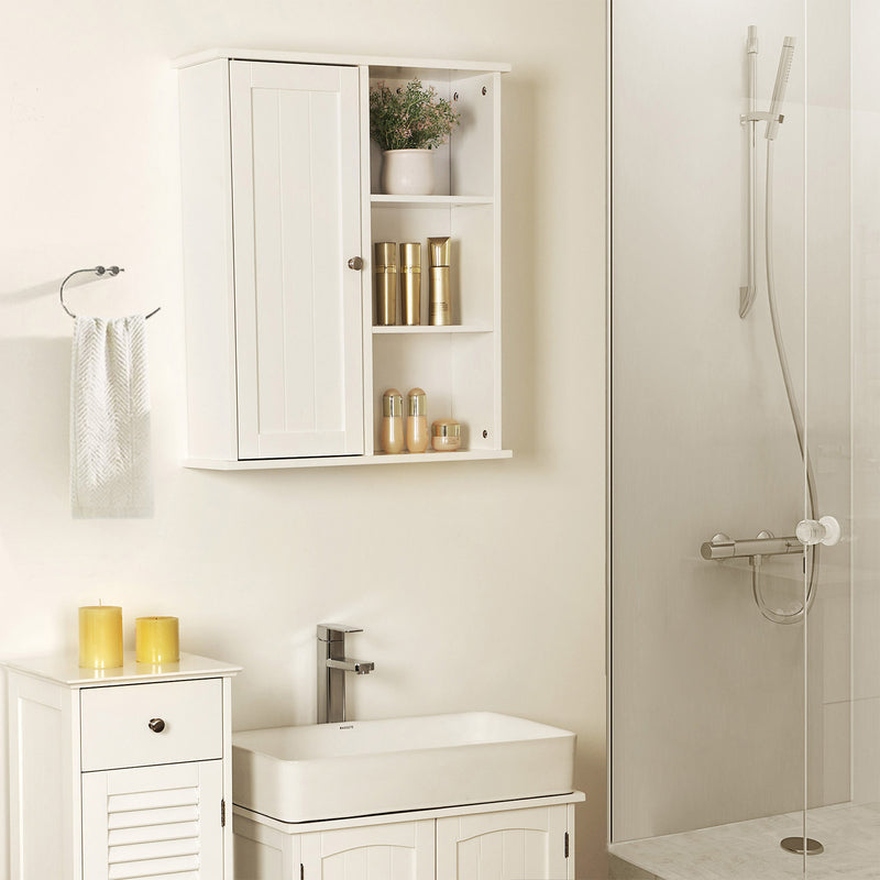 Segenn's badkamer kast - Wandkast - Keukenkast - Badkamerkasten hoog - Wit - 60 x 71 x 18 cm