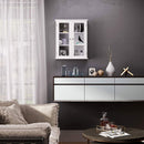 Segenn's Wandkast - badkamerkasten hoog - Badkamerkast - kolomkast badkamer - Medicijnkastje met in hoogte Verstelbare Planken