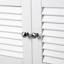 Segenn's Wastafelkast - Badkamerkast - Onderkast - Opbergruimte - met lamellendeuren 2 vakken - 60 x 60 x 30 cm (B x H x D) - Wit