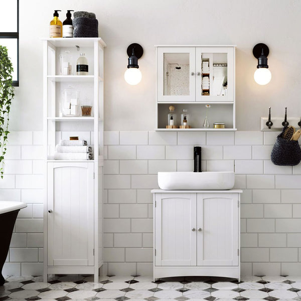 SEGENN Genoa Wastafelmeubel Wit – Modern Design Voor een Strakke Badkamerlook-Stijlvol en Praktisch-Voor een Strakke Badkamerlook-
