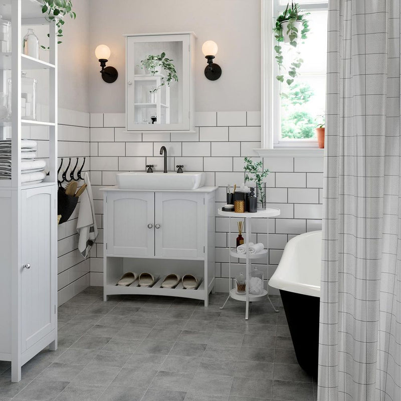 SEGENN Genoa Wastafelmeubel Wit – Modern Design Voor een Strakke Badkamerlook-Stijlvol en Praktisch-Voor een Strakke Badkamerlook-