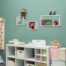 Segenn's Wandplank set van 3 - Zwevende Planken -Diepte 15 cm - Kubus Plank - Boekenkast - Wit