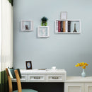 Segenn's Wandplank set van 3 - Zwevende Planken -Diepte 15 cm - Kubus Plank - Boekenkast - Wit