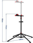Sterke Fiets montagestandaard met gereedschapsbakje | 360° Draaibare / Verstelbare reparatie standaard | Universele fietsstandaard | Lichtgewicht en eenvoudig draagbaar