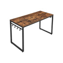 Segenn's Alora bureau - Bureautafel met 8 haken - metaal - industrieel - vintage bruin-zwart - 140 x 60 x 75 cm