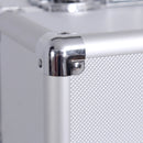 Segenn's XXL cosmeticakoffer - kapperskoffer - make-up koffer - Lege rolmaat voor bagage Harde schaal - met 2 rollen - zilver