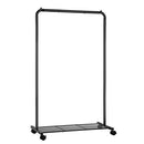 Segenn's kledingrek op wielen - kapstok - kledingroede - met een draagvermogen tot 40 kg - van metaal - zwart