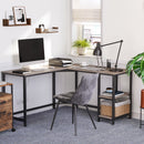 Segenn's Cambridge Bureau - L-vormige bureau - hoekbureau - met 2 planken - greige-zwart