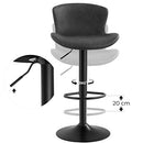 Segenn's Barkruk - Barkrukken set van 2 - Barkruk - in hoogte verstelbaar - barkruk Zwart