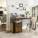 Segenn's Alora bureau - Bureautafel met 8 haken - metaal - industrieel - vintage bruin-zwart - 140 x 60 x 75 cm