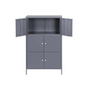 Segenn's Victoria metalen lockerkast Finn - met 3 Planken - Archiefkast met Dubbele Deuren - Kantoorkast - Gereedschapskast - Grijs